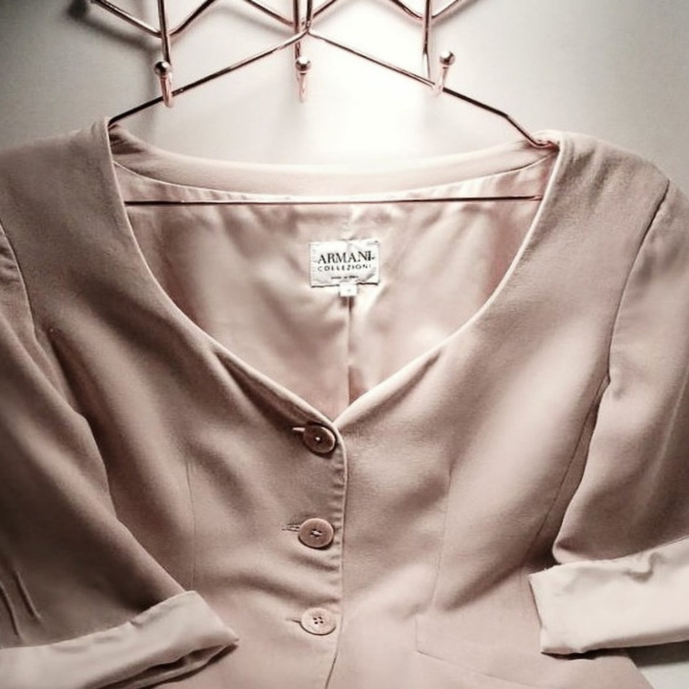 ARMANI COLLEZIONI SILK-LINED BLAZER JACKET